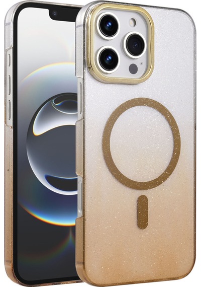 Newface Apple Uyumlu iPhone 16 Pro Max Glossy Magsafe Kapak - Çöl Titanyum Çöl Titanyum