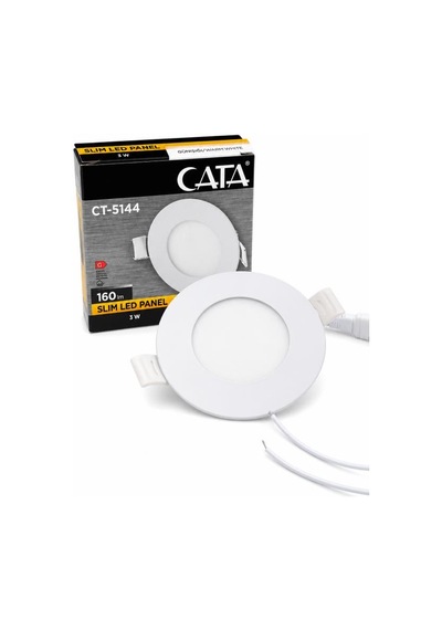 Cata Ct-5144 3w Led Panel 3200k Sarı Işık Slim Sıva Altı Yuvarlak Led Spot Beyaz