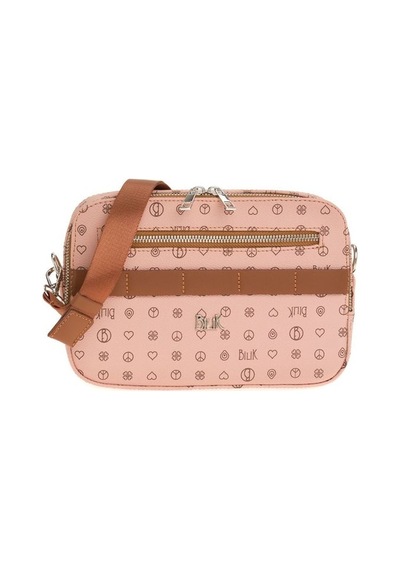 Bilik Deri Monogram Pembe/taba Kadın Çapraz Askılı Çanta İv Z-25- 001