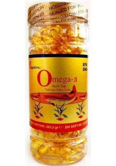 Sapphire Omega 3 Balık Yağı 200 Softgel Ocak