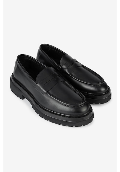 Lofer Erkek Deri Eva Tabanlı Bantlı Klasik Loafer Siyah Lfr-f083-3 Derı