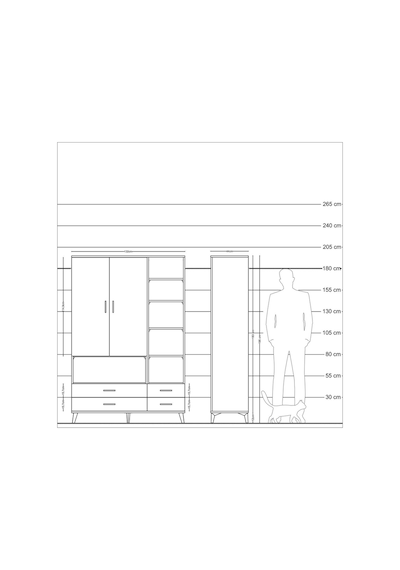 Hyperion Dolap 10 Raflı 4 Çekmeceli 2 Kapaklı 132x44x195 Çam-antrasit/antrasit Antrasıt/antrasıt Hyperion Dolap 10 Raflı 4 Çekmeceli 2 Kapaklı 132x44x195 Çam-antrasit/antrasit Antrasıt/antrasıt