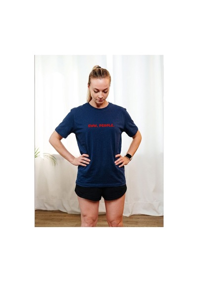 North Whiskers Eww People Yazılı Baskılı Lacivert Unisex %100 Pamuk T-shirt Lacivert - 875714782 Lacivert - 875714782 Lacivert