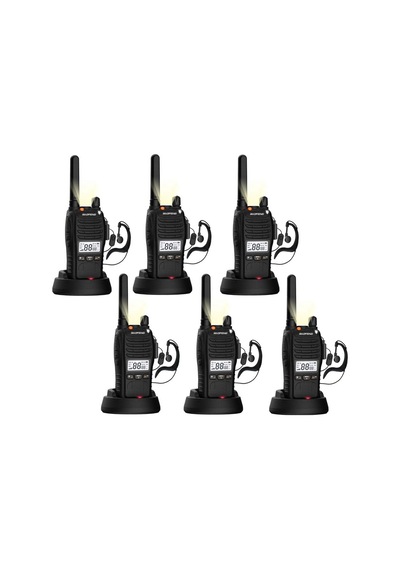 6lı Baofeng E88 Ekranlı Pmr 446 El Telsizi Yeni Tasarım Type-c Şarjlı Kulaklık Dahil Set