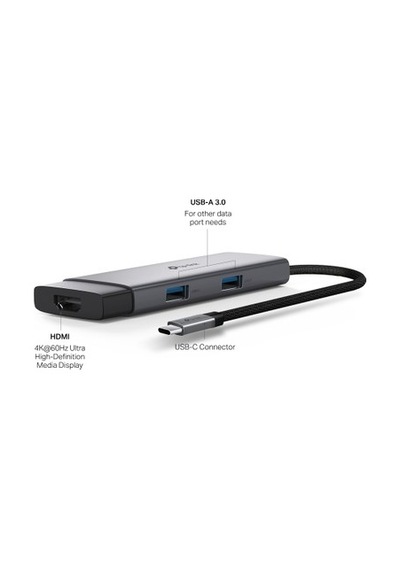 Usb-c 5-in-1 Hub, 4k Hdmı Ve Hızlı Şarj Özellikli