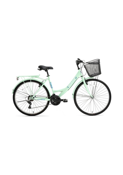 Lotus Şehir Bisikleti 34 Cm V 24 Jant 21 Vites Mint Yeşil Beyaz Mint Yeşil