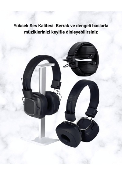 Bluetooth 5.3 Rainbow Işıklı Kulak Üstü Kablosuz Kulaklık -