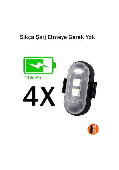 4'lü Uzaktan Kumandalı Şarjlı Mini Led Işık/çakar Led/drone Işığı/anti Çarpışma Uyarı Işığı