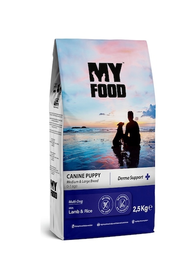 My Food Kuzulu ve Pirinçli Büyük - Orta Irk Yavru Köpek Maması 2500 G