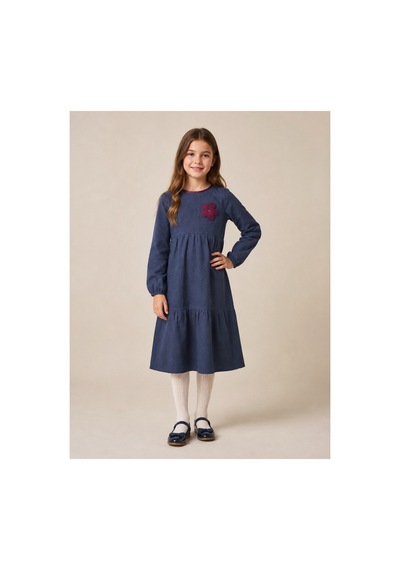 Angel&co. Girls Clothing Lacivert Mevsimlik Pamuk Kız Çocuk Midi Elbise Lacivert Lacivert Angel&co. Girls Clothing Lacivert Mevsimlik Pamuk Kız Çocuk Midi Elbise Lacivert Lacivert