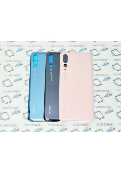 Tkgz -  P20 Pro Arka Pil Batarya Kapağı (Cam) (503836411) Renk Seçeneği-Mavi