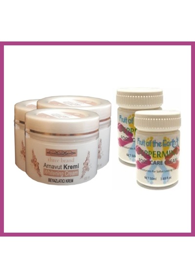 Gees Global Hintohu Three Brand 100ml Arnavut Aklıkkremi 3ad+foot Carecream 50ml Ayakbakımkremi Naneferahlığıve Gbzs