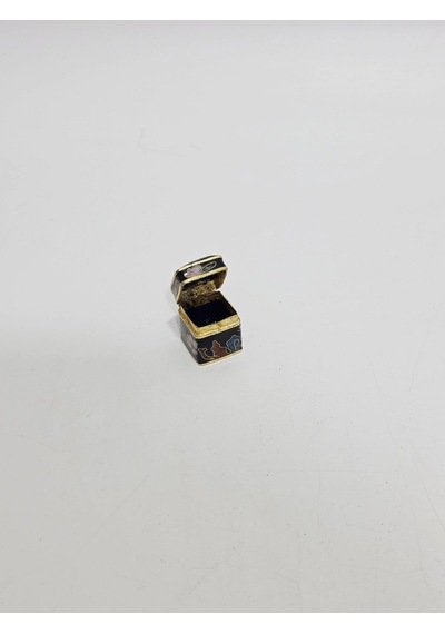 Antika Cloisonne Minyatür Kutu 2x2cm 090