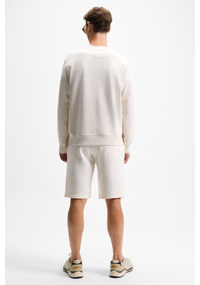 Grımelange BONELL Erkek %100 Pamuk Relaxed Bisiklet Yaka Uzun Kollu Ekru Sweatshirt