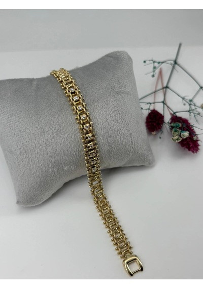 Zirkon Taşlı Pirinç Zirkon Bileklikler 19 Cm - Kbl0344 Çok Renkli
