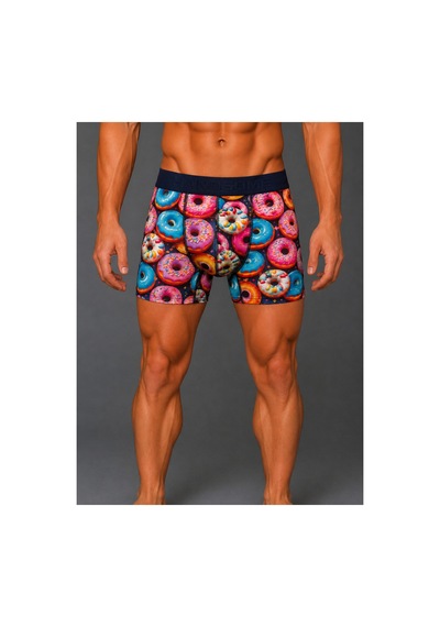 Brem Handsome Donut Desenli Erkek Boxer Çok Renkli
