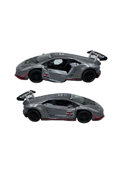 Gri Lamborghini Huracan 1/36 Ölçek Metal Çek Bırak Model Araba Çok Renkli