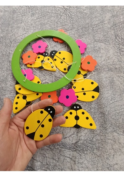 Bebek Beşik Süsü Dönence Organik Dekorasyon Montessori-mdl-2006 Sarı