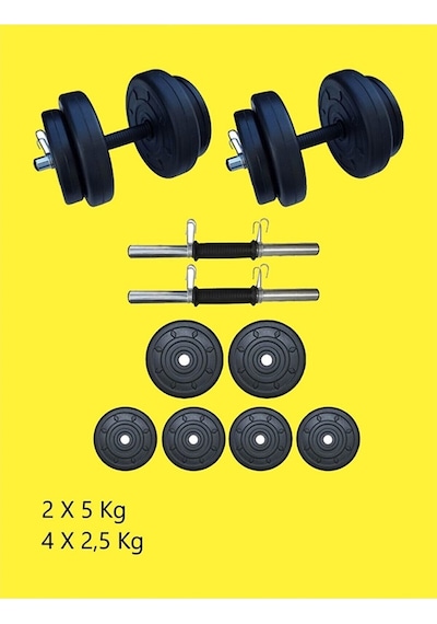 Moccastyle Dambıl Ağırlık Vücut Geliştirme Seti 20 KG