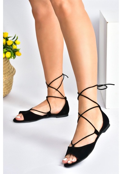 Fox Shoes Siyah Kadın Sandalet B726547302 Siyah