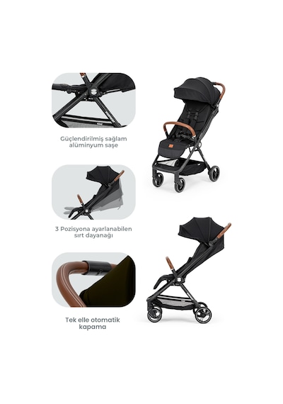 Kanz Instreet Autofold Katlanabilir Kabin Boy Travel Sistem Bebek Arabası