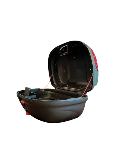 Sl-45 Lt Motosiklet Arka Çanta Üst Bagaj Ve Sırt Dayamalı Full 45 Litre Motor Çantası Siyah
