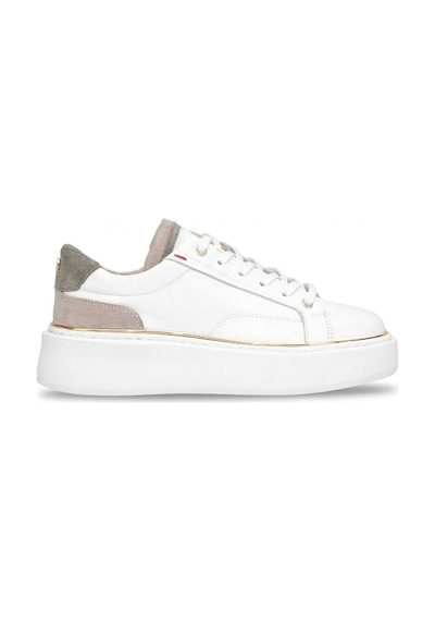 John Richardo 1247 Kadın Hakiki Deri Klasik Sneaker Beyaz Beyaz