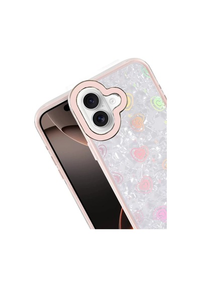 Newface Apple İphone 16 Lumi Desenli Kapak - Pembe
