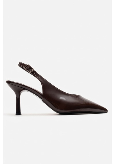 Esatsani Kahverengi Rugan Arka Açık 9 Cm İnce Topuklu Özel Günler Davet Stiletto Kadın Ayakkabı Kahverengi Rugan Esatsani Kahverengi Rugan Arka Açık 9 Cm İnce Topuklu Özel Günler Davet Stiletto Kadın Ayakkabı Kahverengi Rugan