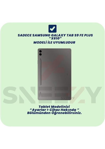Samsung Galaxy Uyumlu Tab S9 Fe Plus X610 12.4 İnç Katlanabilir Kalemlik