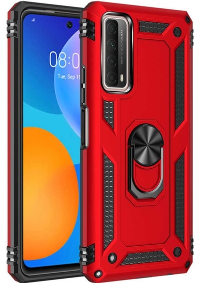 Huawei P Smart 2021 Kılıf Zore Vega Yüzük Standlı Zırh Kılıf