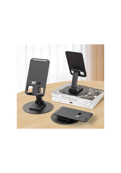 Genel Markalar İphone, İpad, Xıaom Samsung Huavei Telefon Ve Tabletler İçin Uyumlu Çok Amaçlı 360 Dönebilen Stand Siyah