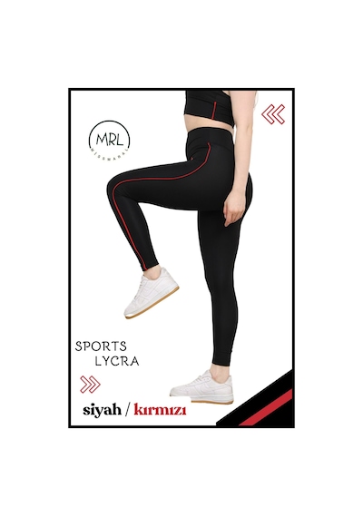 Missmaral Kadın Yüksek Bel Toparlayıcı Spor Tayt Siyah / Kırmızı Şerit Detaylı Lycralı Dalgıç 1041 Siyah Kırmızı Missmaral Kadın Yüksek Bel Toparlayıcı Spor Tayt Siyah / Kırmızı Şerit Detaylı Lycralı Dalgıç 1041 Siyah Kırmızı