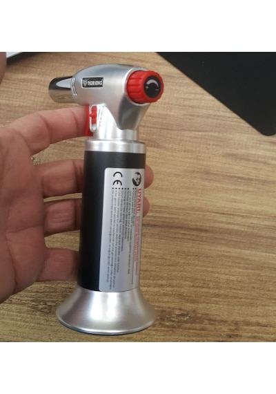 Pürmüz Çakmak Doldurabilir Yüksek Alevli Torch Pürmüz Büyük Boy Siyah