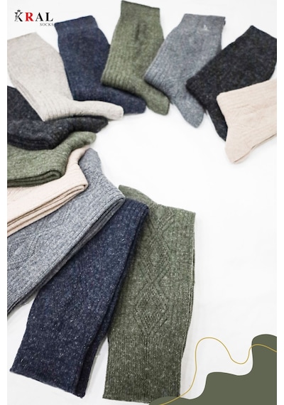 Kral Socks Lambswoll 12'li Erkek Çorap Asorti