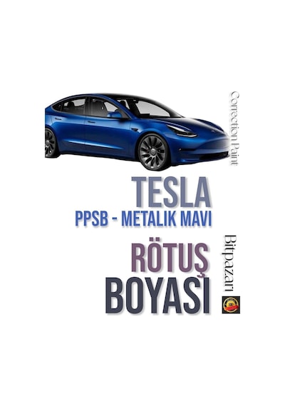 Tesla Deep Blue Metalik Koyu Mavi Profesyonel Rötuş Boyası Taş İzi Ve Çizik Giderici 25ml, Ppsb
