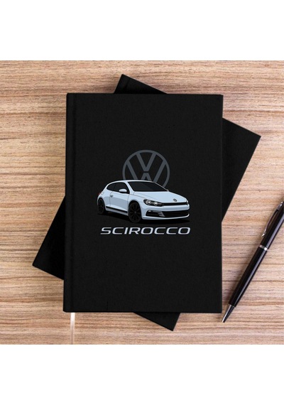 Volkswagen Scirocco Siyah Çizgisiz Kanvas Defter