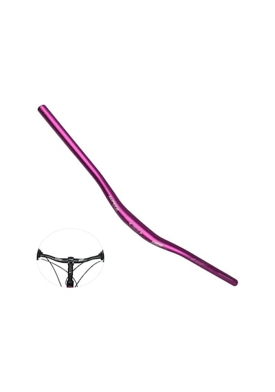 Wake Alüminyum Mor 31.8 780mm Riser Mtb Gidonu + Gidon Boğazı Seti Mor