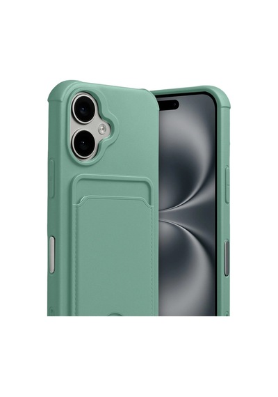 Apple iPhone Uyumlu , 17 Kelvin Kartvizitli Silikon - Açık Yeşil
