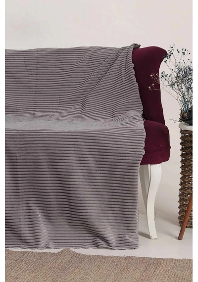 Fitilli Koltuk Örtüsü 170 X 210 Cm Koyu Gri