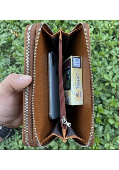 Taba Unisex Telefon Cüzdanı El Çantası Taba
