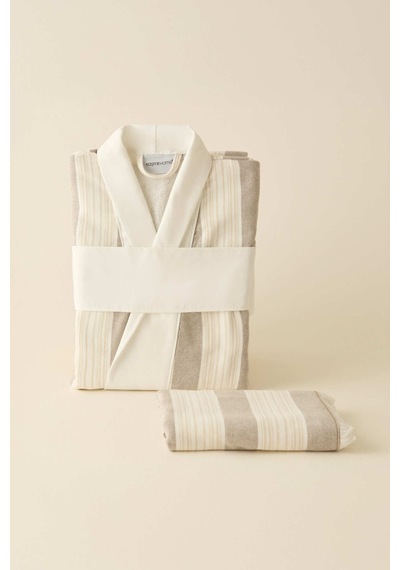 Kaşmir Home Helen Kimono Set Offwhite- Bej