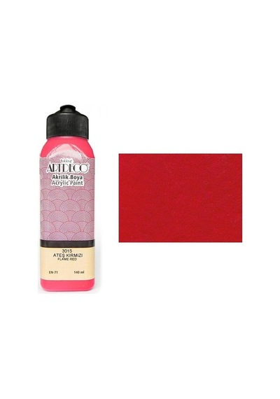 Artdeco Akrilik Boya 140 Ml Ateş Kırmızı Y-070r-3015 Çok Renkli