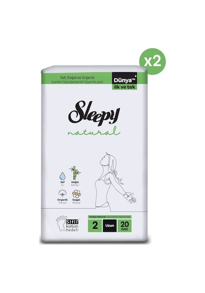 Sleepy Natural Ultra Hassas Hijyenik Ped Uzun 40 Adet Ped