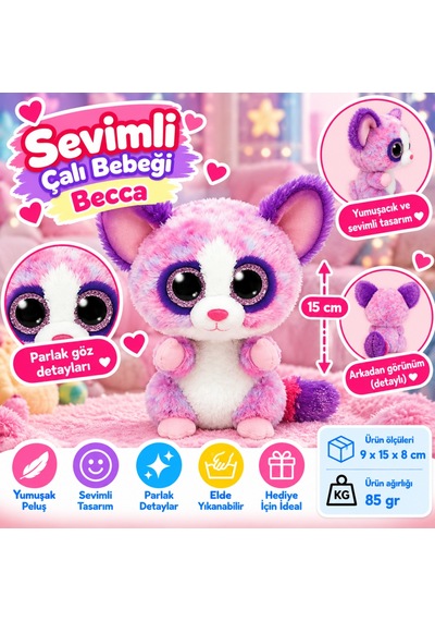 Ty Beanie Boos Peluş Çalı Bebeği Becca 15 Cm Nhr