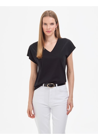Pierre Cardin Kadın Siyah Tişört Basic 50325454-vr046