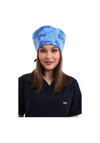 Saks Kamuflaj Desenli Cerrahi Bone - Doktor Bone-Standart-3909 Saks Kamuflaj