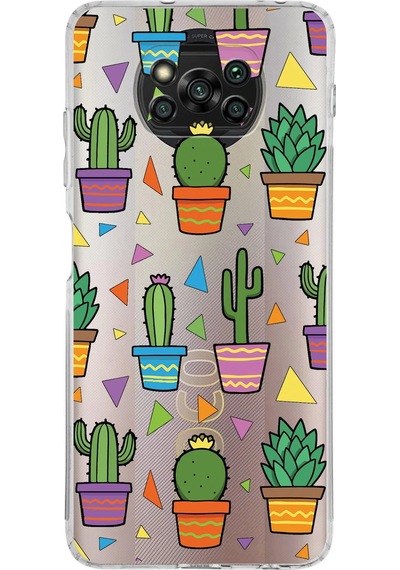 Xiaomi Poco X3 Pro İle Uyumlu 1mm Slim Fit Water Color 4 Baskılı Şeffaf Kılıf Şeffaf