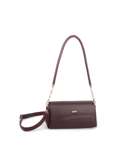 Nas Bag Kadın Sade Şık Omuz Ve Çapraz Çanta En 24 Cm Boy 12 Cm Bordo Diğer