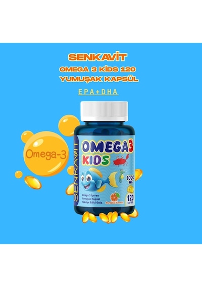 Senkavit Omega 3 For Kids Portakal Aromalı 120 Li Softjel